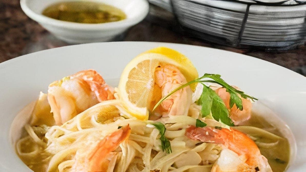 Shrimp scampi.
